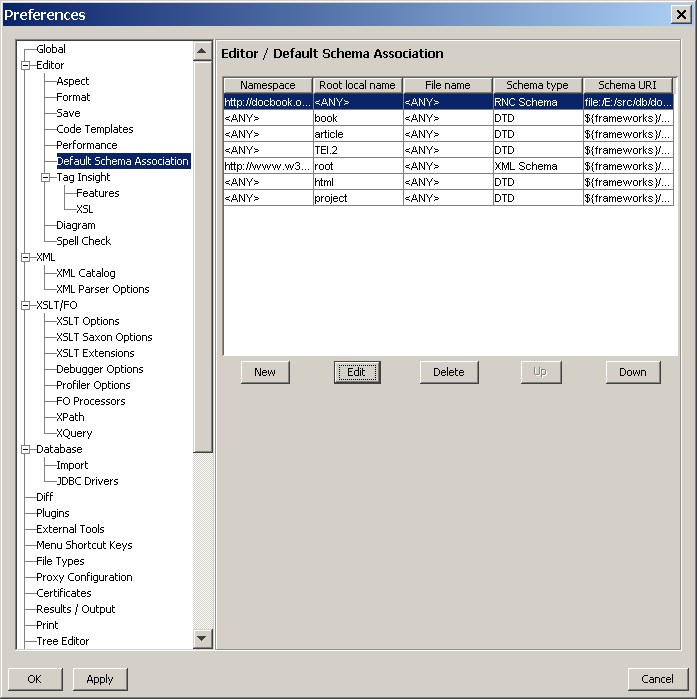 DocBook V5.0 association must precede associations for DocBook V4.x