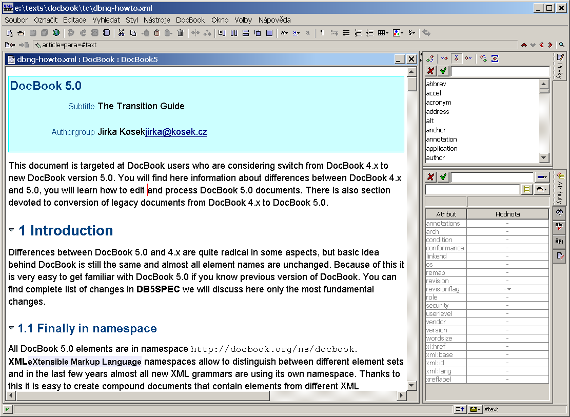 docbook editor windows